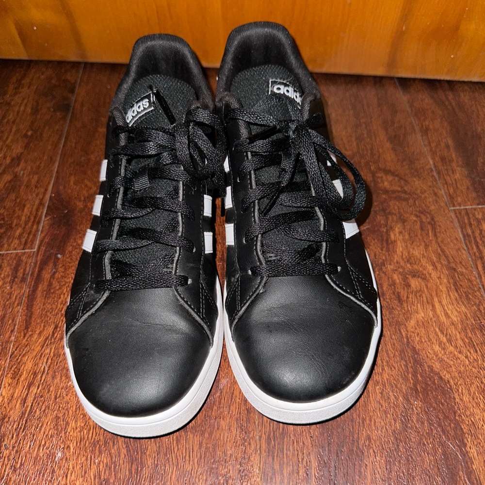 Youth Adidas Black Grand Court Shoes size 6
